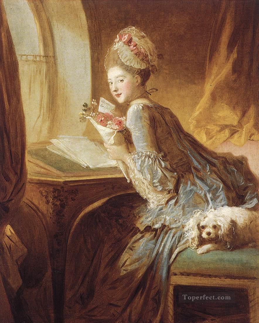 The Love Letter Jean Honore Fragonard classic Rococo Oil Paintings